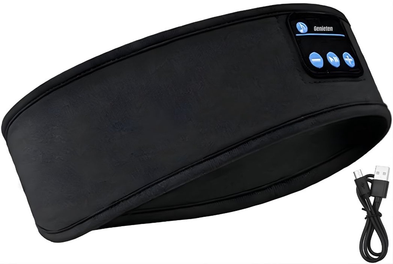 Slaapmasker Bluetooth - Slaapmasker - Slaap Koptelefoon - Zwart - 26cm x 11cm x 3cm