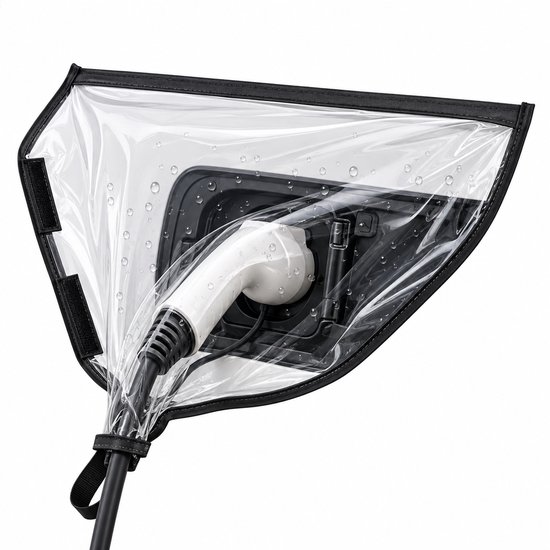 Joiride - Magnetische EV Laadhoes & Laadpoort Regenhoes - Waterdichte Beschermhoes voor Elektrische Auto - Transparant & Universeel - 50x60 cm - Zwart - CHARGESEAL — afbeelding 2