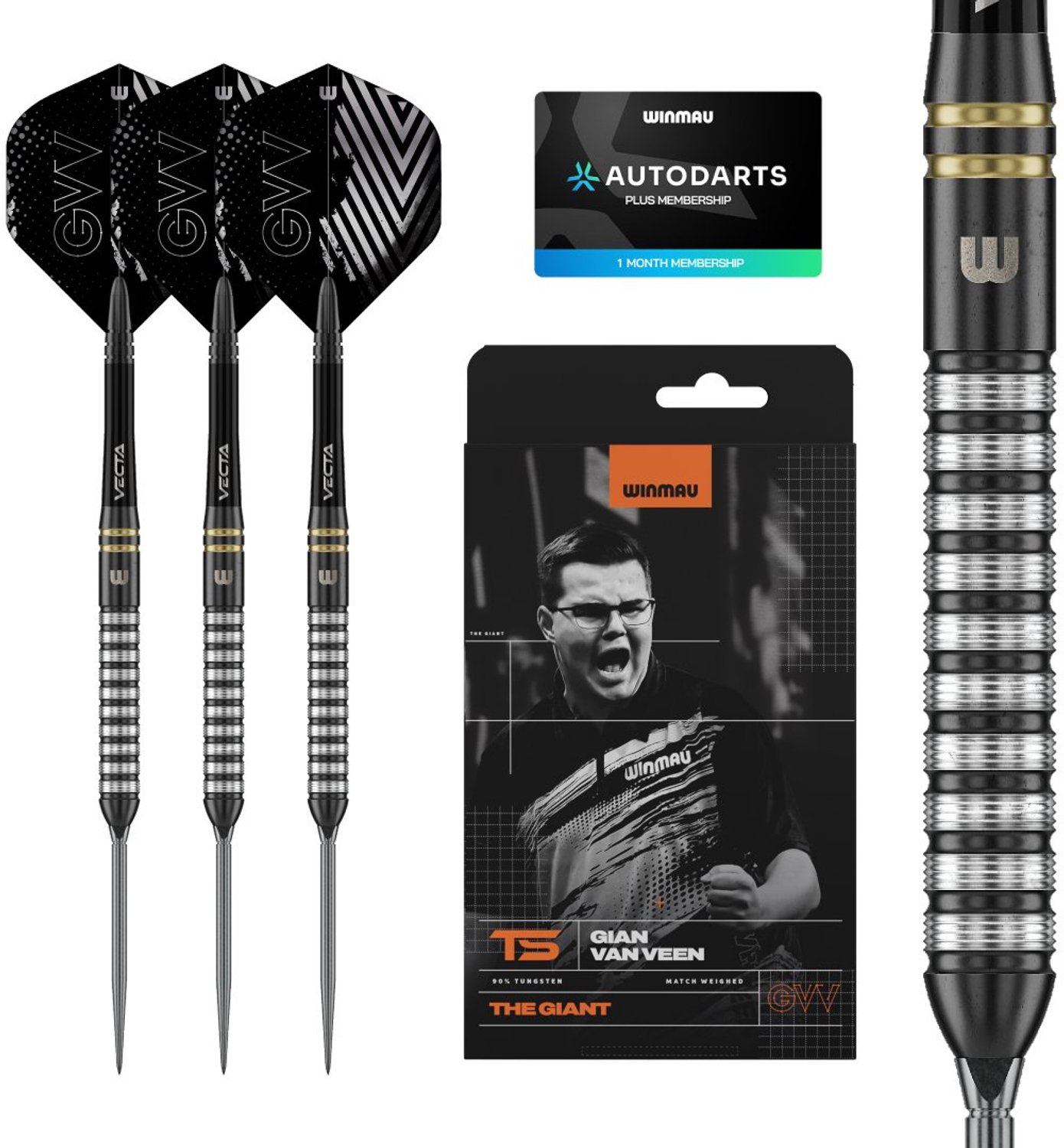 Winmau Gian van Veen TS Switch Point 90% - Dartpijlen