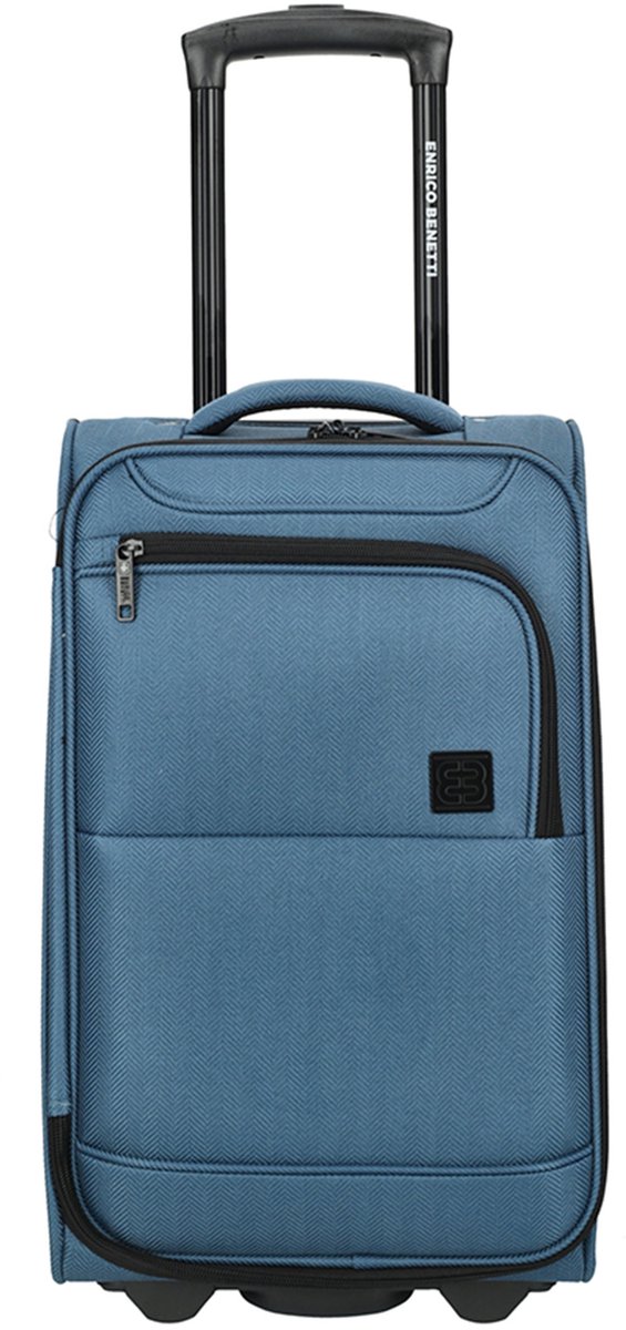 Enrico-Benetti Oakville - Handbagage Koffer - Jeans Blauw - 50x30x15cm - Geschikt voor Qatar Airways