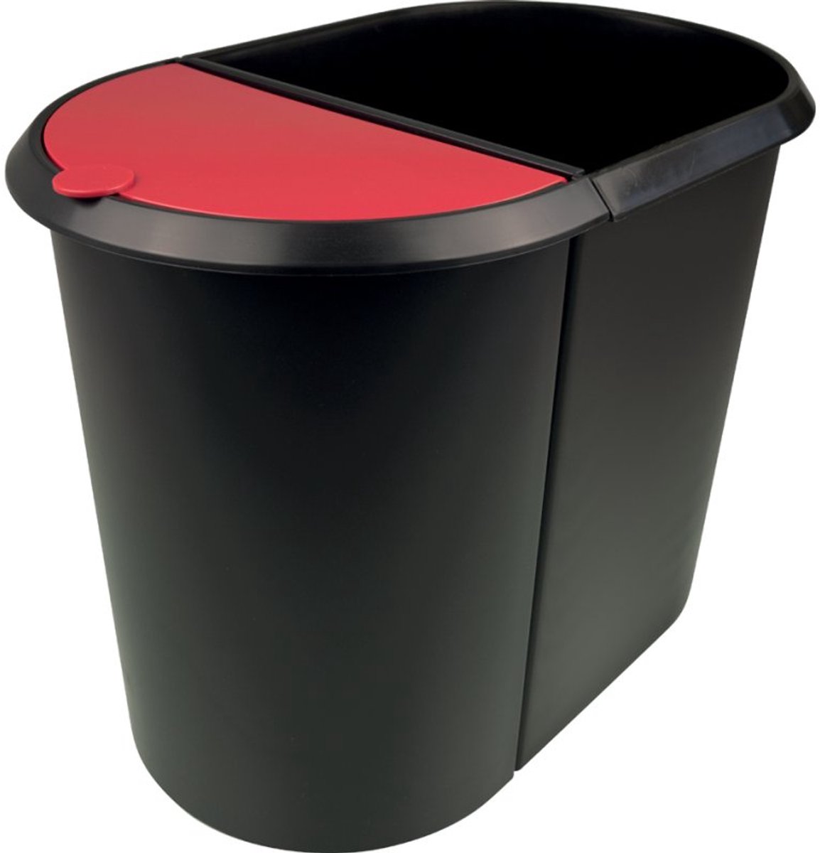 helit papierkorb the double oval pe zonder deckel-zwart