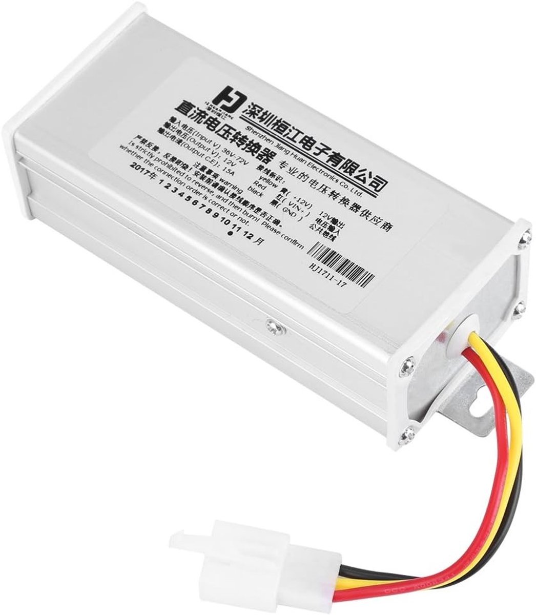 Inverter voor elektrische voertuigen met 36V-72V ingang en 12V 15A 180W uitgang - Geschikt voor scooters, fietsen en golfkarren