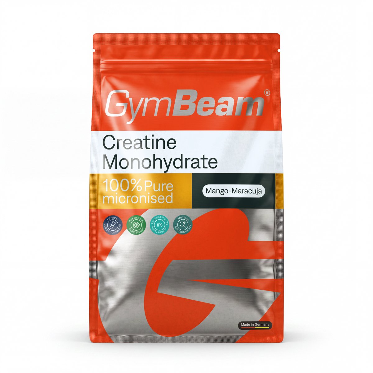GymBeam 100% Creatine Monohydraat 750 g mango maracuja