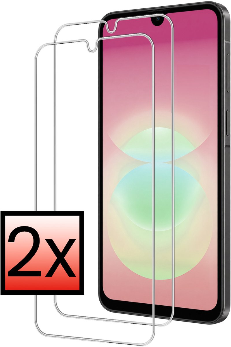 Screenprotector - 2 Stuks - Geschikt voor Samsung Galaxy A18 - Extra Sterk - Beschermglas - Gehard Glas - Tempered Glass - Screen Protector - Bescherm Cover