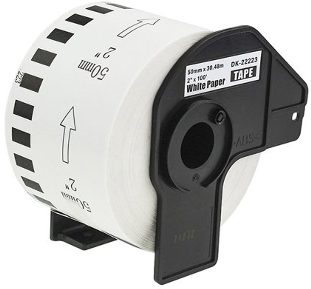 rillprint endloze papierrol, niet-klevend, wit