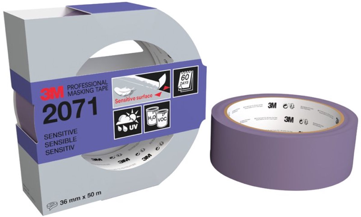 3M schildersafplakband 2071, paars, 30 mm × 50 m
