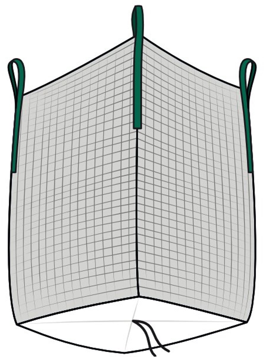 dm-folien Big Bag Premium hout, 1000×1000×1600 mm, zwart, draagkracht 1000 kg