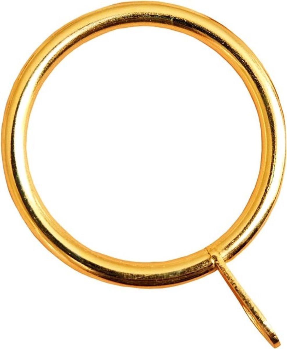 Metalen gordijnringen - Ophangringen voor raam - Gordijnen ophangen - Gladde afwerking - 38 cm binnendiameter - Goud