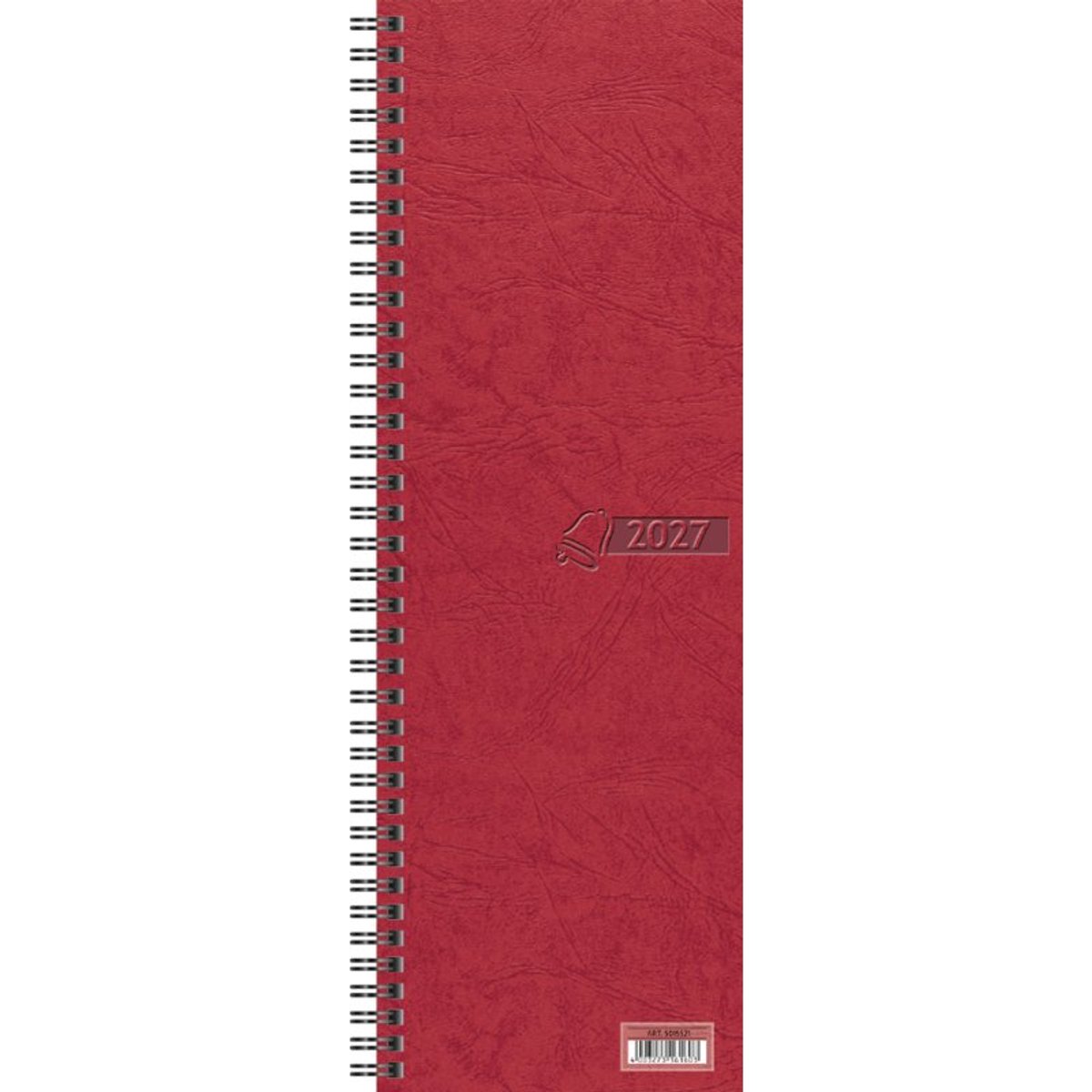 Glocken Bureaukalender Vormerk 2027, rood, 100 x 296 mm