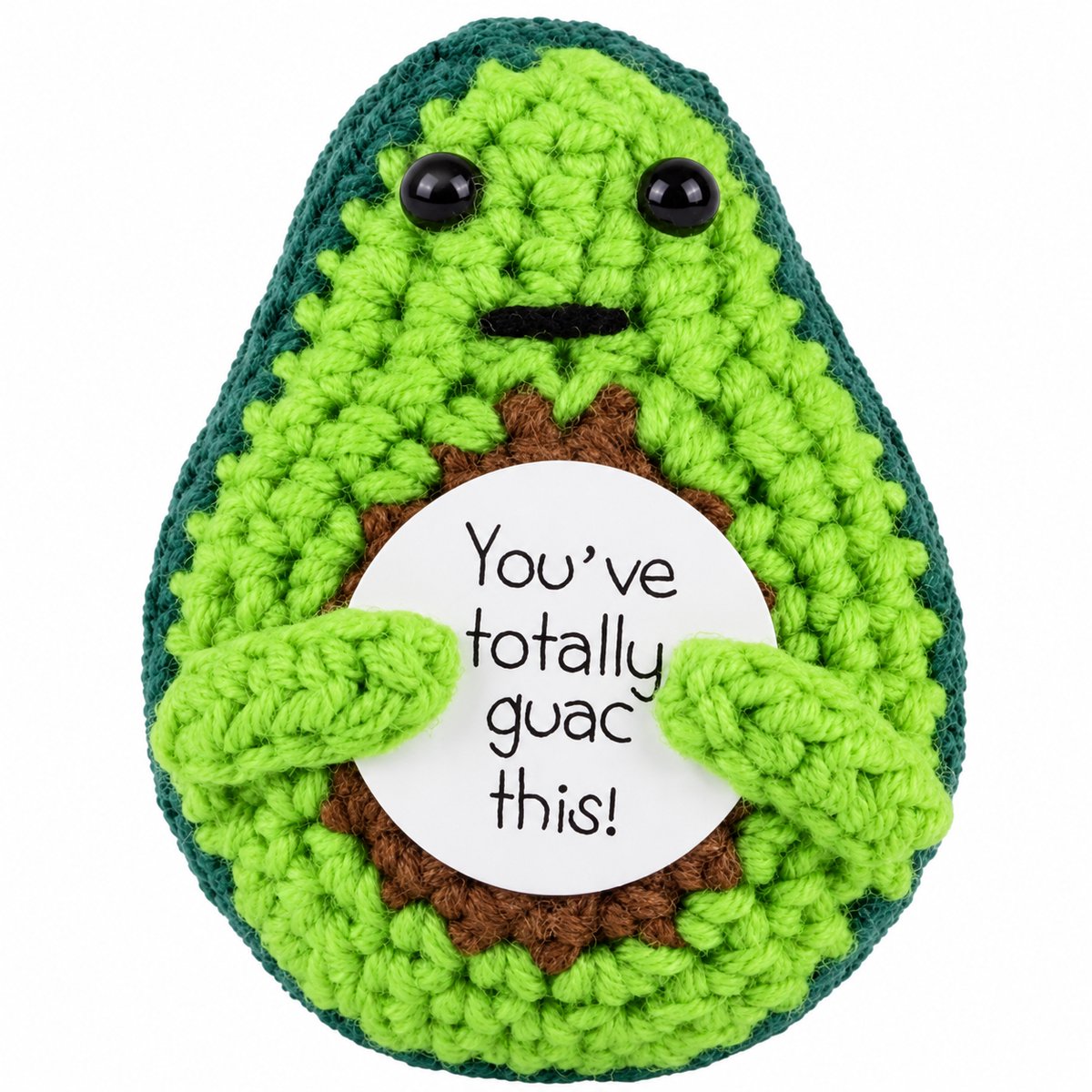Nina’s Giftshop® Positieve Avocado – Handgemaakt Cadeau – Opkikker Cadeau – Cadeau voor Vrouw & Man – Succes Cadeau – Geschenkzakje