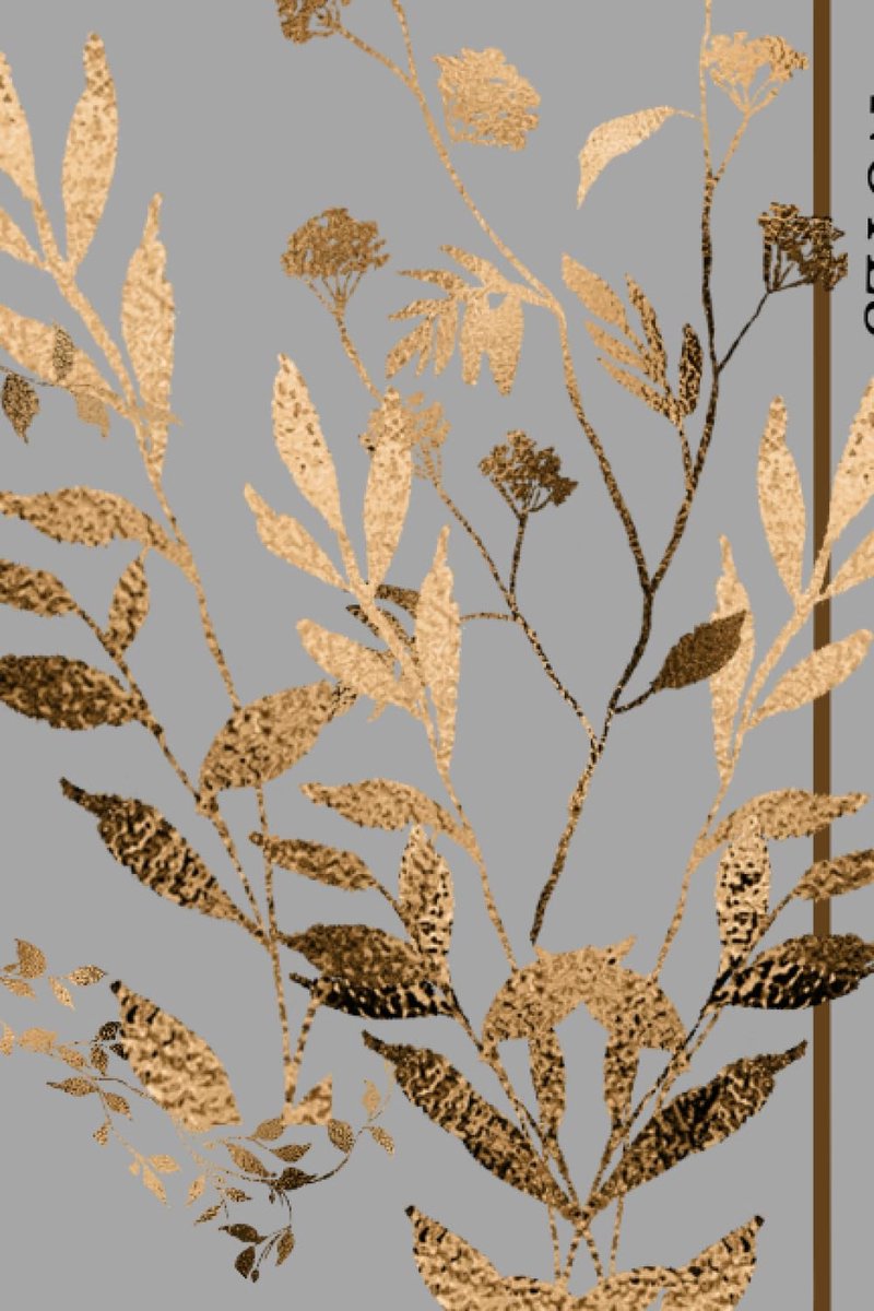 Grey and Beige Floral Journal/ Notebook - ShopVlot