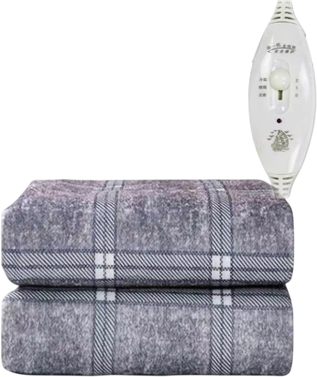 rimmo Elektrische Deken 220V – Verwarmingsdeken met Smart Control, Elektrische Warmtedeken, Verwarmde Deken voor de Winter en Verwarmingsmat - Grijs - 120x150cm