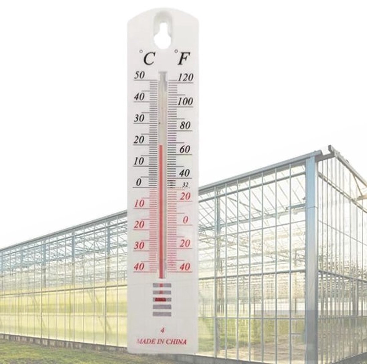 Temperatuurmeter - Weerindicator - Voor binnen en buiten - Nauwkeurige meting - Lengte - 218 cm