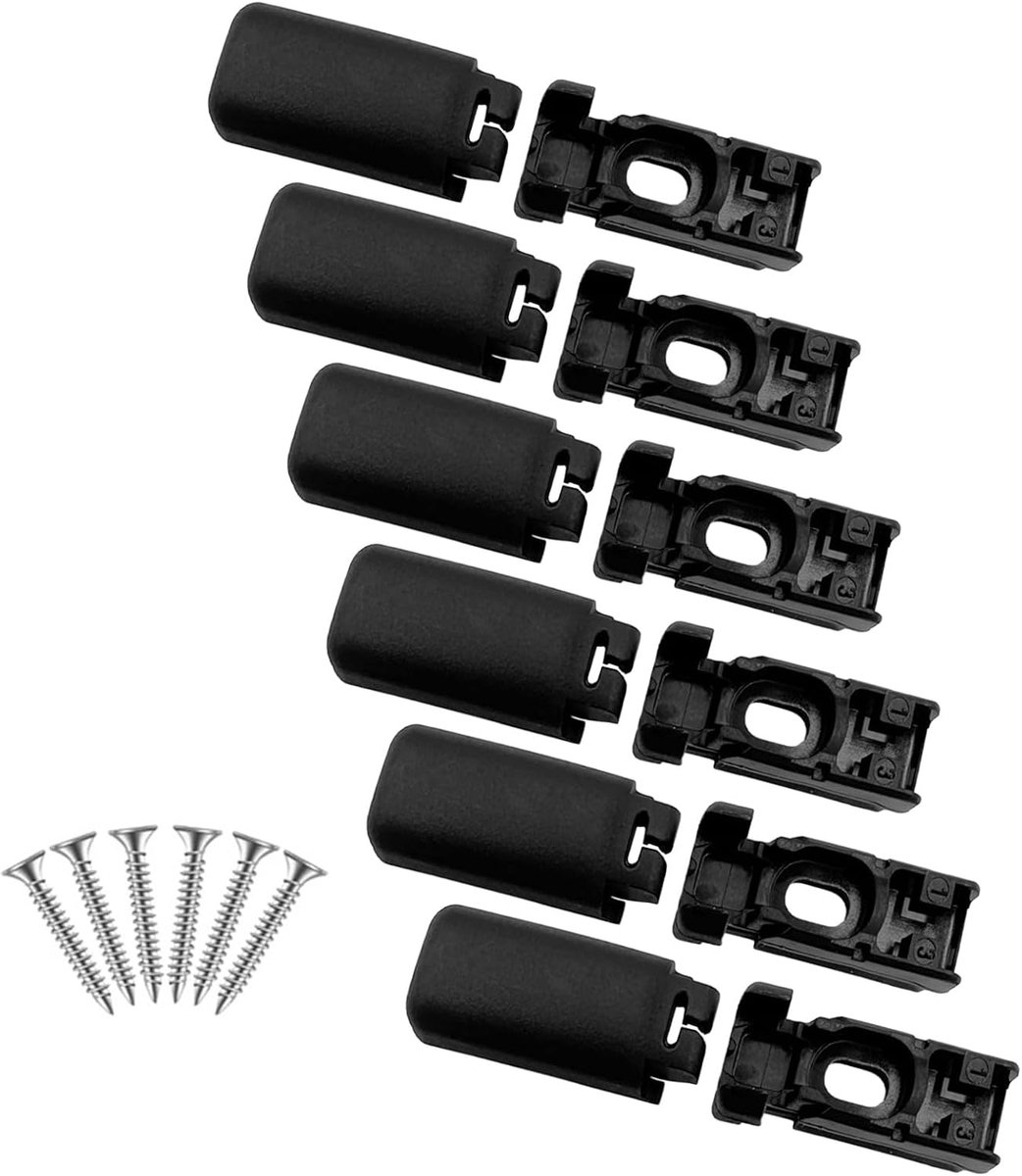 6 Stuks Blind Base Klembeugels Spanschoenen met Schroeven Set voor Veilige Raamschaduw Eenvoudige Installatie - ShopVlot