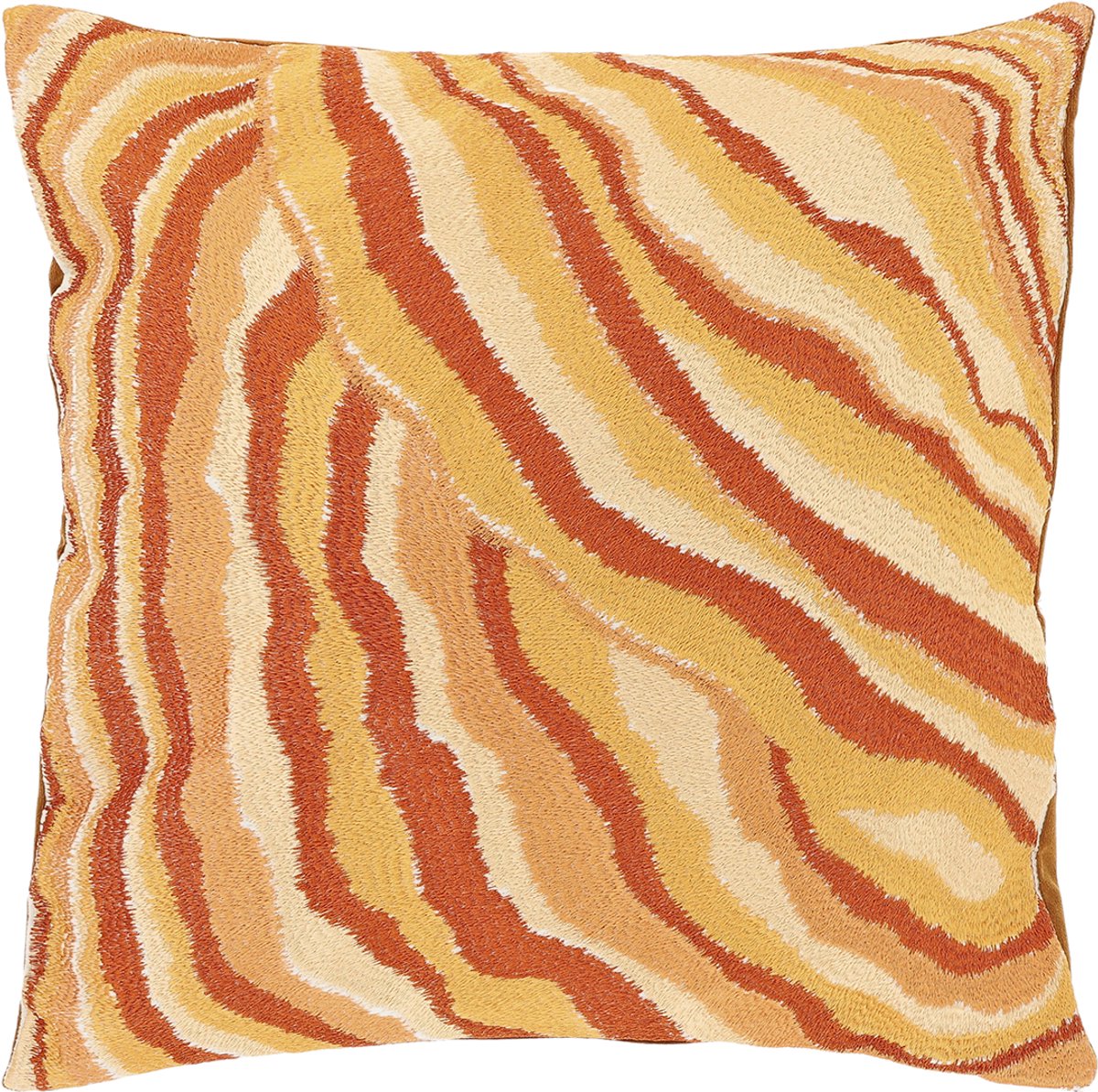 Unique Living Sierkussen Ezra 45x45cm - Orange Flame Oranje