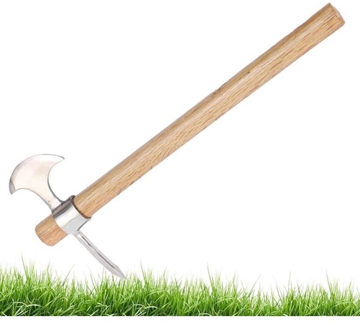 Tuinpikhouweel - Kleine schoffel - Grond bewerken - Afneembare steel - 39 cm - Zilverkleurig