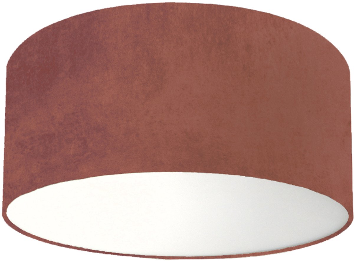 Plafondlamp velours rood - Kinderkamerdecoratie- Lamp voor aan het plafond - Diameter 35cm x 15cm hoog | E27 fitting maximaal 40 watt | Excl. Lichtbron