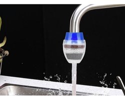 Kraan Waterfilter met 4-laags Filtratiesysteem - Blauw - Waterfiltersysteem Voor Schoon en Fris Drinkwater