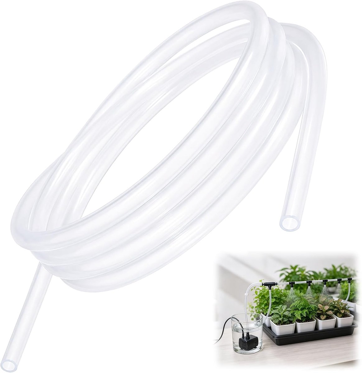 Zephyra Transparante Siliconenslang 3 m, Flexibel 6 mm ID x 9 mm OD, Slang voor Waterpomp, Aquariumfilter, Irrigatie - ShopVlot