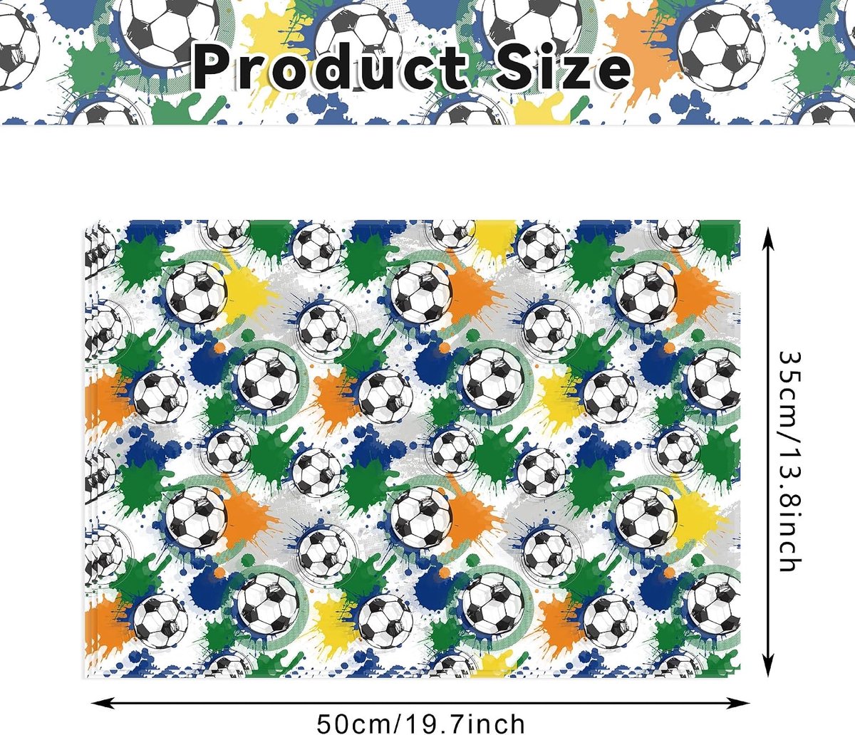 Voetbal tissuepapier 50 vellen - graffiti ontwerp - cadeauverpakking - perfect voor sportthemafeestjes - ShopVlot
