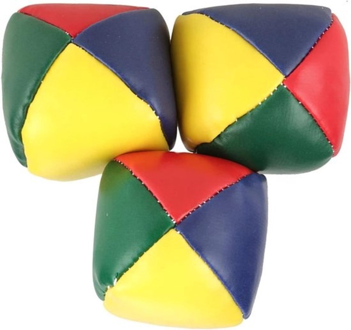 Set jongleerballen - Ballen voor babyspeelgoed - Oefenen van motorische vaardigheden - Zacht PU-leer - Diameter 5 cm - Multicolor