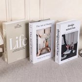 Naleo® Stijlvolle Nepboeken - Set 3 Stuks - Decoratie Boeken Interieur - Nep Boeken Decoratie - Decoratie Boek - Decoratie Boeken - Nep Boeken - Holle Boeken