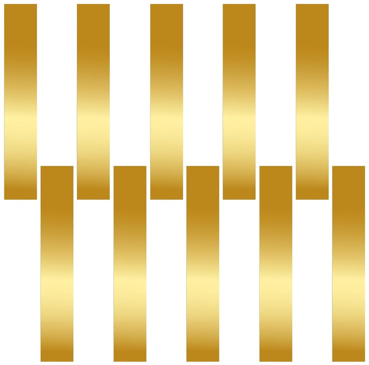 10 Stuks 0.002" Dikke Messing Strip Kit, 6" Lengte x 1" Breedte Messing Plaat voor Handwerk, DIY Decoratie en Modelbouw
