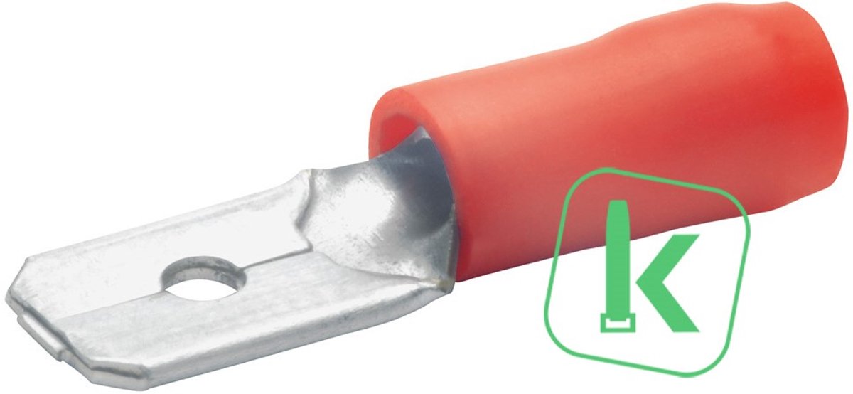 Klauke (820) Vlaksteker 0,5 - 1,0mm² Rood (Zak 100 stuks)