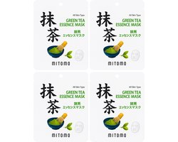 Rituals Mitomo Green Tea Matcha Gezichtsmasker - Face Mask Japans Verrijkt met o.a. Hyaluronzuur Camellia Sinensis Olie Aloe Vera Castor Olie - Gezichtsmaskers Verzorging - Mask - JBeauty - 4 - 4 stuks