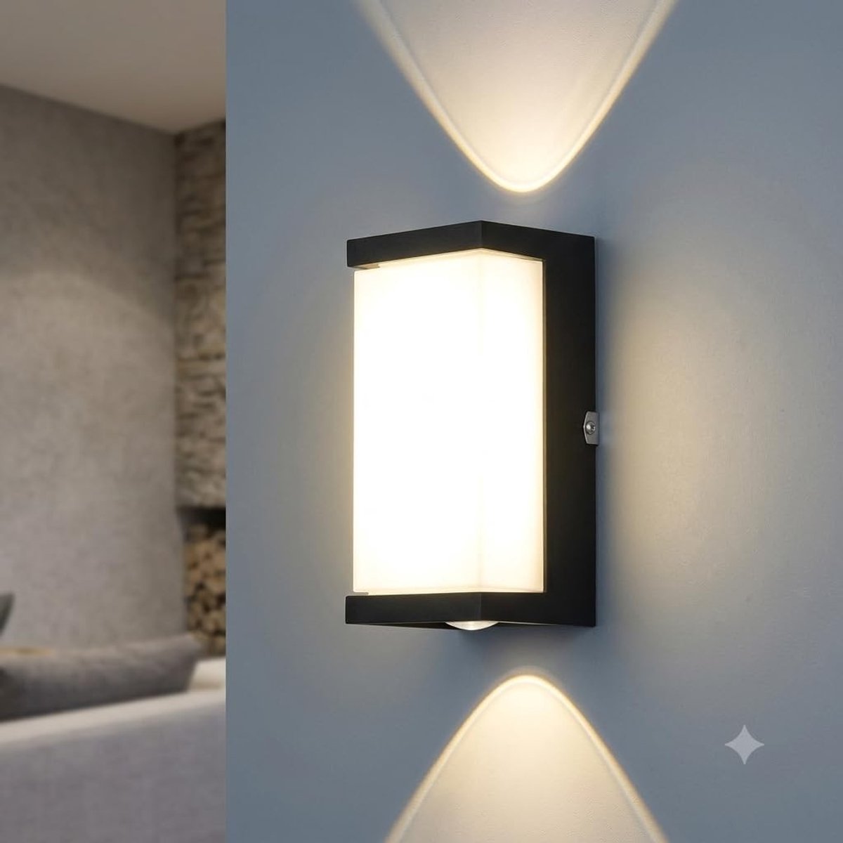 Wandlamp met 12W LED, waterdicht en drie kleuren lichtinstellingen voor buitengebruik