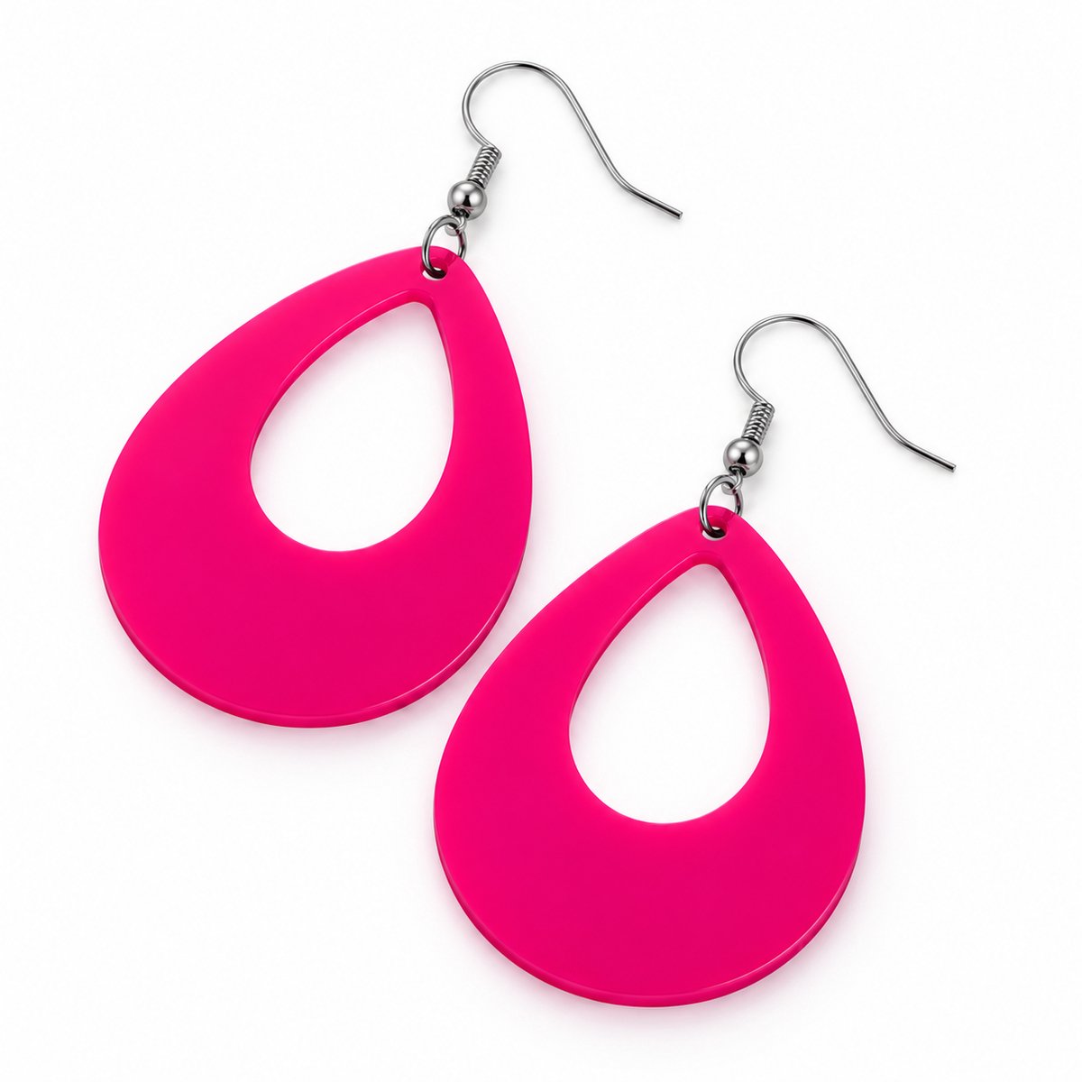 Luxamore® Oorbellen Dames Roze – Druppelvormige Oorhangers – Statement Oorbellen