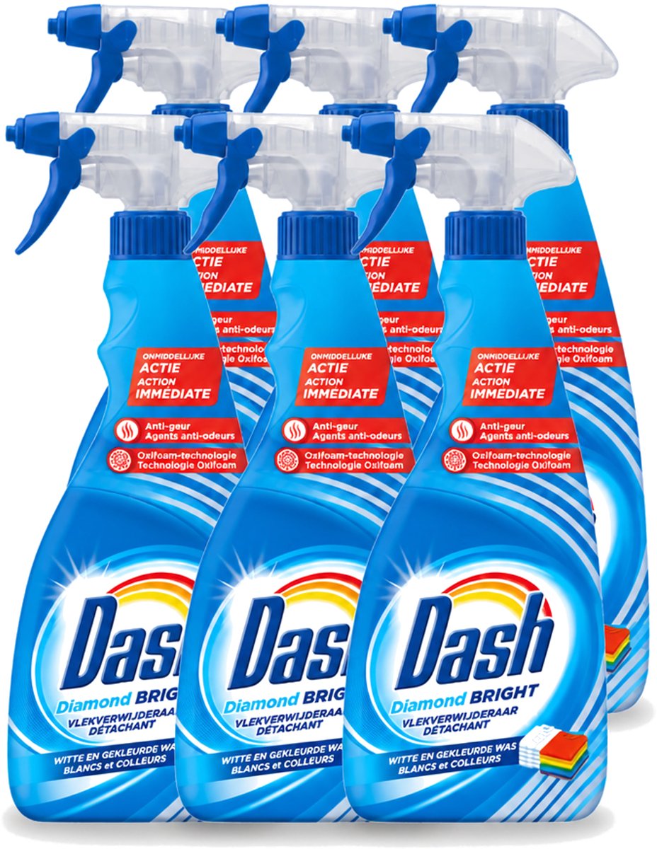 6 x Dash - Vlekverwijderaar - Vloeibaar - Krachtige Reiniging - 750 ml - Voordeelverpakking - 6 stuks