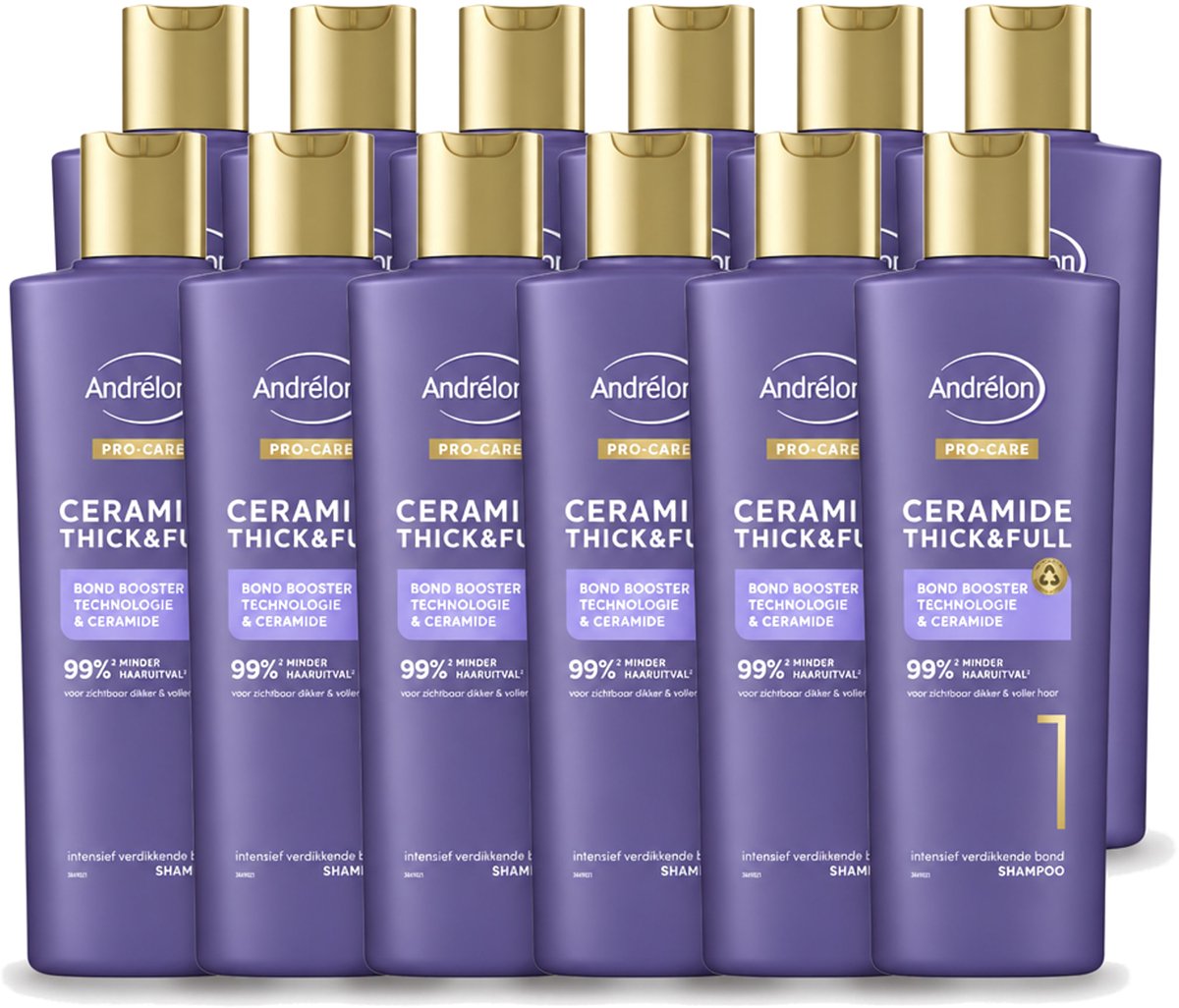 12 x Andrélon – Shampoo – Pro Care – 250 ml - Voordeelverpakking - 12 stuks