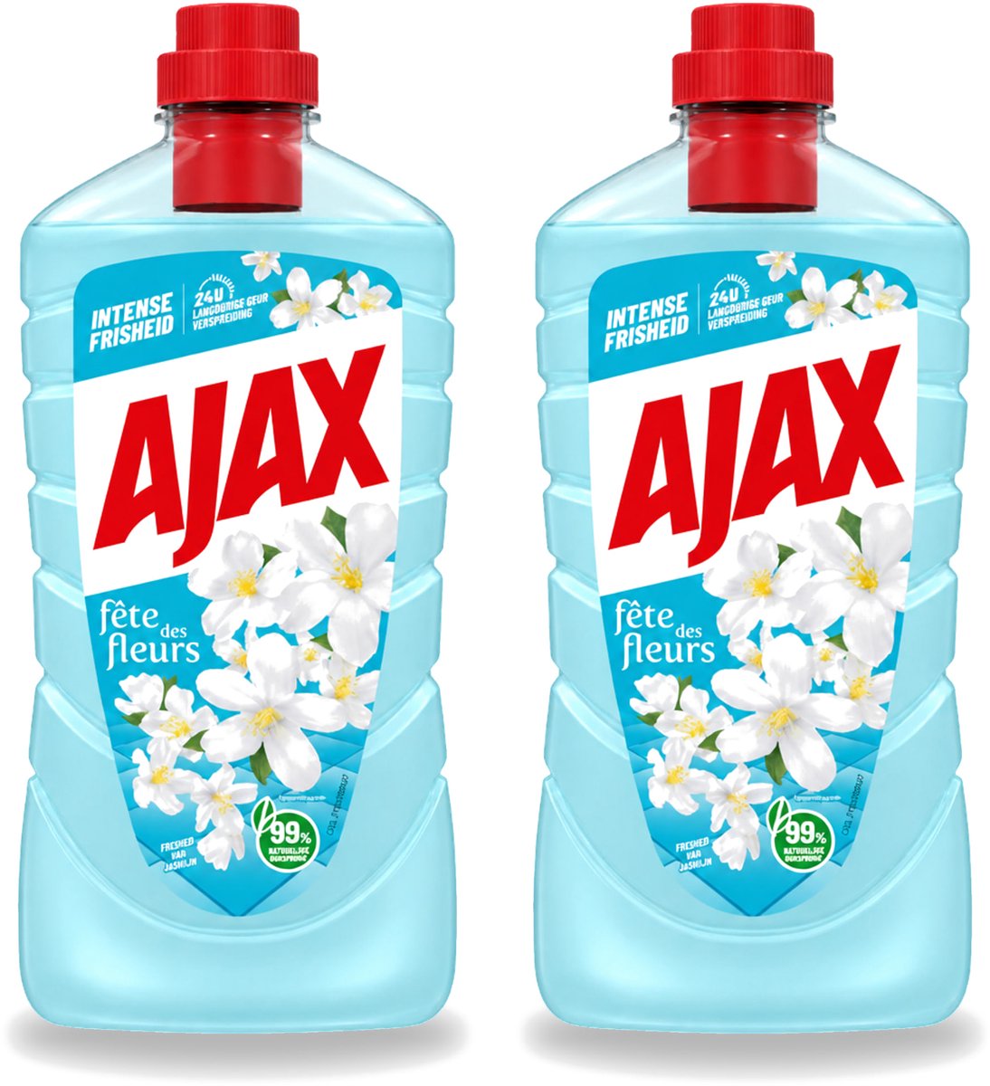 2 x Ajax – Allesreiniger – Jasmijn - 1000 ml - Voordeelverpakking - 2 stuks