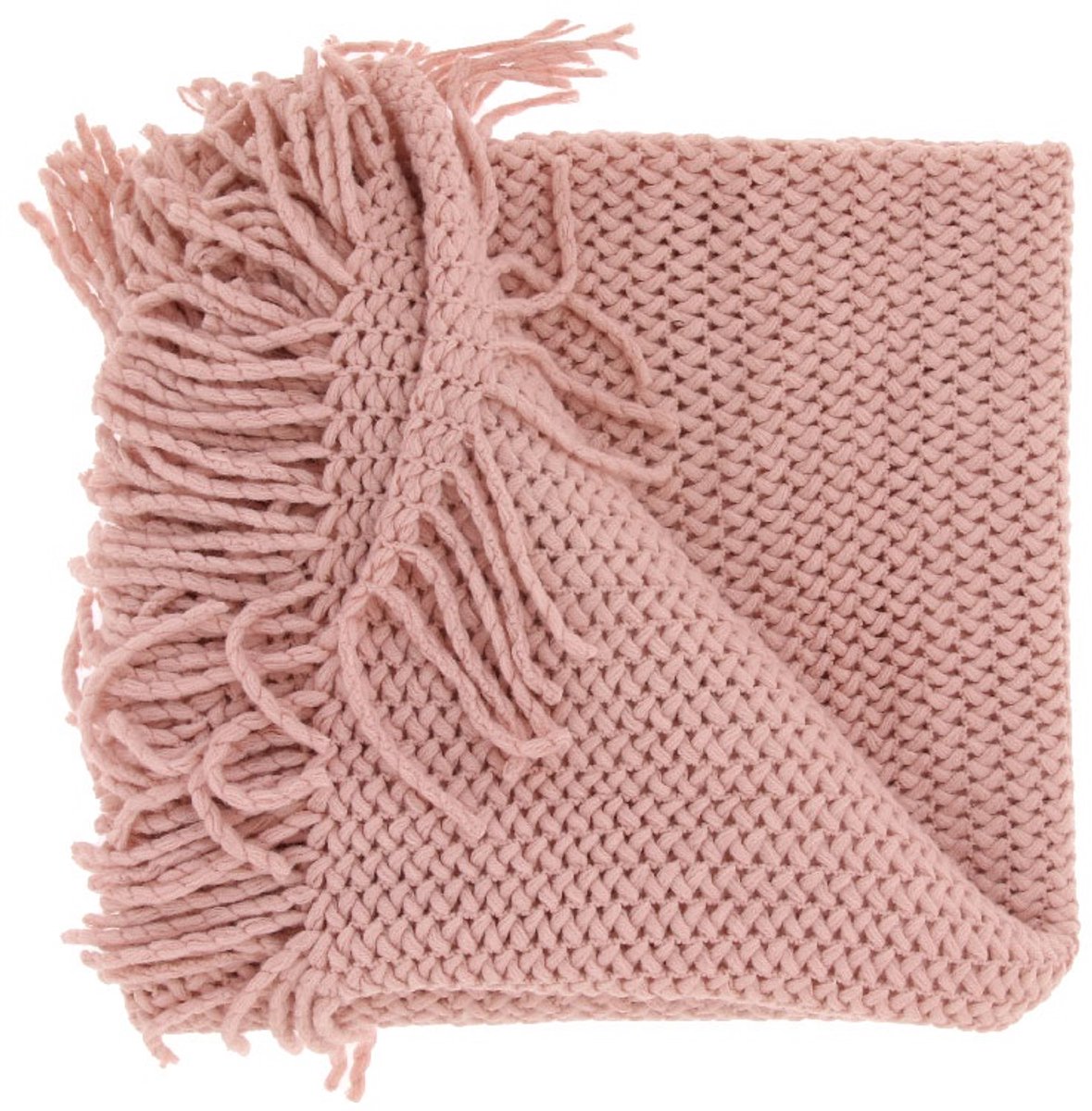 Unique Living Plaid Kos - 127x152cm - Old Pink Roze