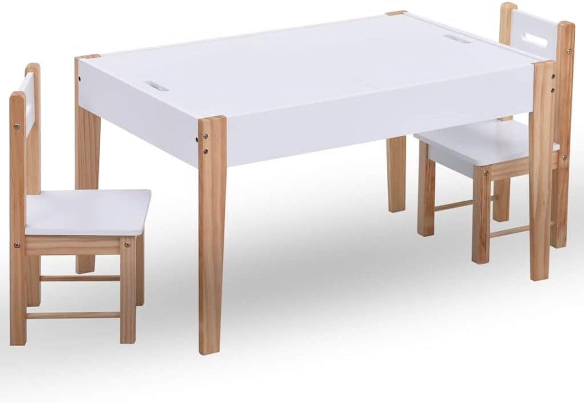 3-delige kinderzitgroep met krijtbord tafel & 2 stoelen