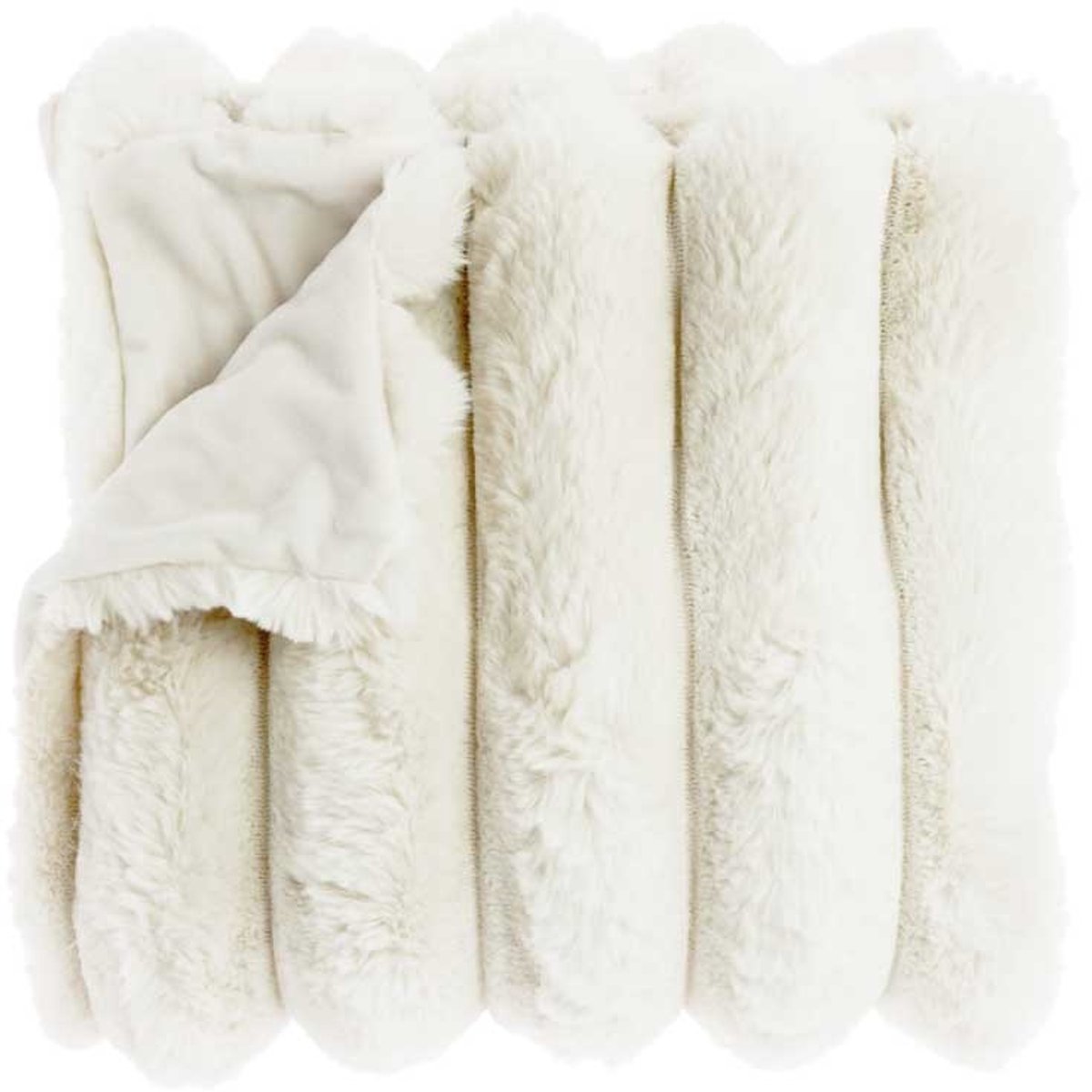 Unique Living Plaid Liebe Dove White -150x200cm