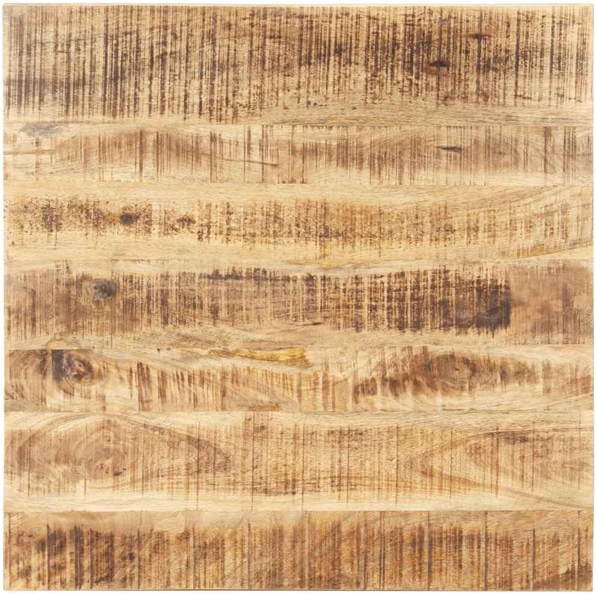 Massief mangohout, 25-27 mm, 80 x 80 cm, eettafelblad van massief mangohout, slijtvast en onderhoudsvriendelijk, voor eetkamer, restaurant of café, combineerbaar met iedereen