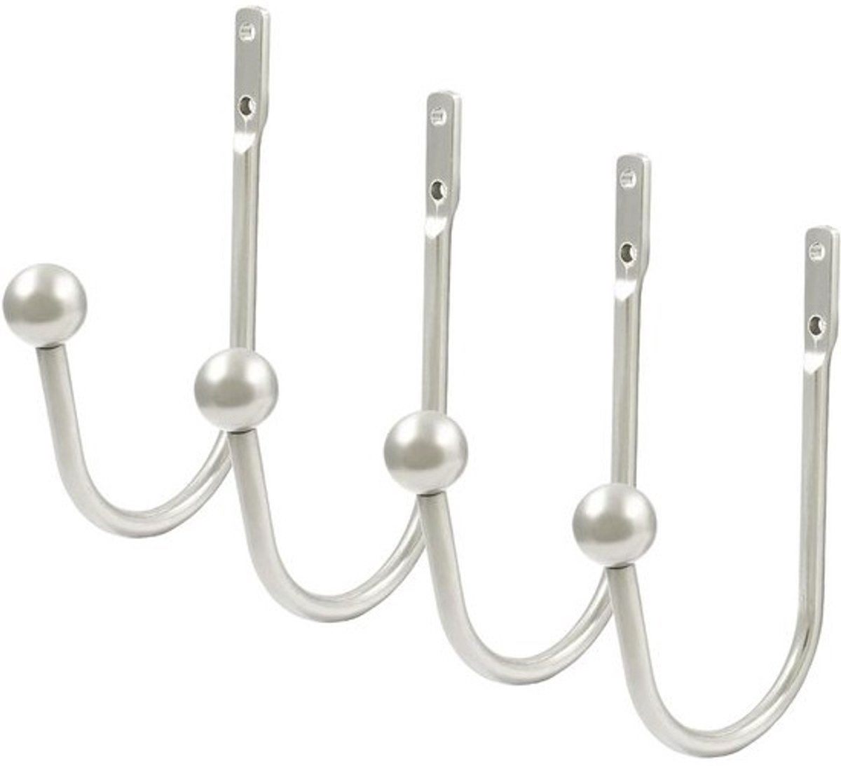 Gordijnhouders - Gordijnbinders - Voor raambekleding - Aluminiumlegering - 4 stuks - Zilver