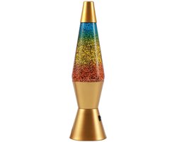 iTotal Lava Lamp - Led - Glitter Goud - Spaceship lamp 37,2 cm hoog!