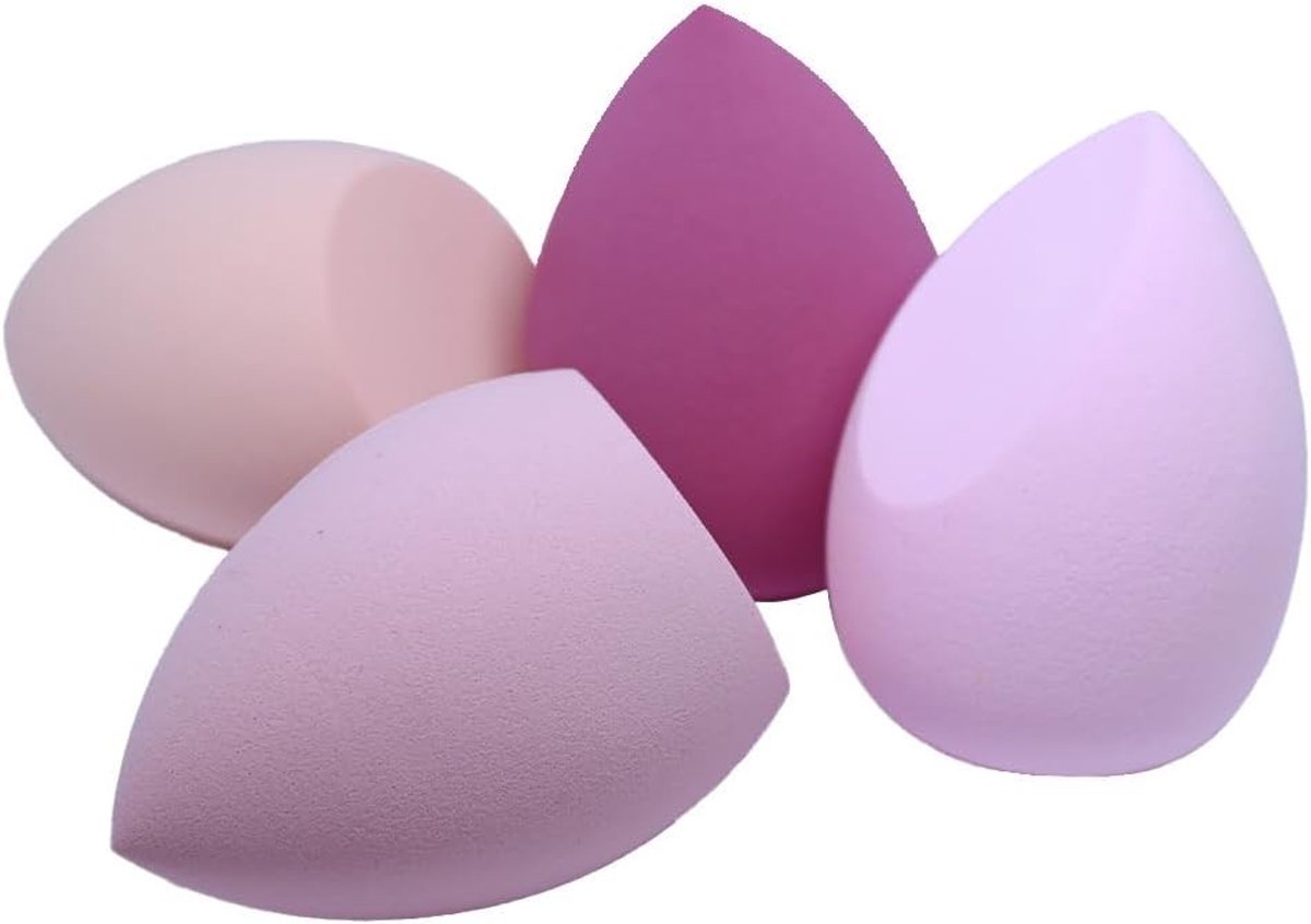 Zachte Make-up Sponzen Set van 4 Stuks voor Foundation, Poeder en Crème Applicatie - Ideaal voor een Vlekkeloze Finish en Professionele Make-up Resultaten