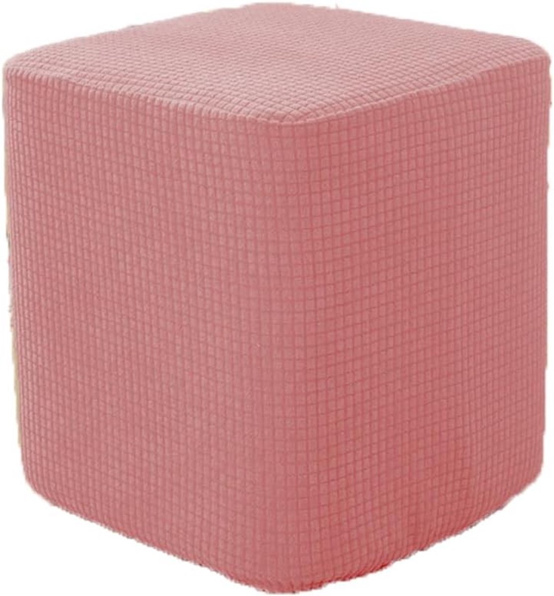 Vierkante Stoelbekleding, Antislip Zachte Rekbare Zitting Beschermhoes voor Barstoel met Diameter 32 cm, Roze, Ideaal voor Comfort en Stijl