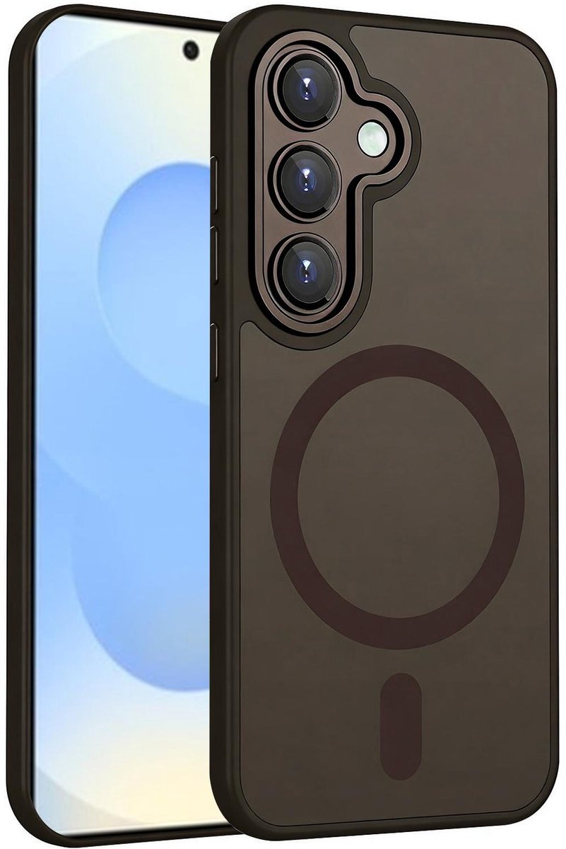 XDcase Skin Feel Transparant Mat Hoesje met MagSafe magneet & Lensbescherming – Samsung Galaxy S26 5G Bruin