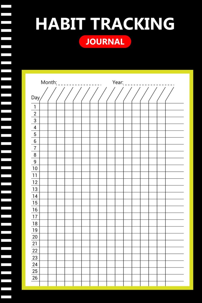 Habit Tracker Journal: Personal Daily Habit Tracking Notebook - One Month to a Page (6x9 Inches, 105 Pages) - ShopVlot