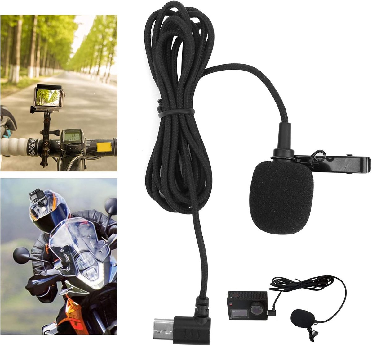 External Microphone, Action Camera TYPE-C Interface Microphone Camera Accessories for SJ9 SJ10 SJ8 Action Camera - ShopVlot