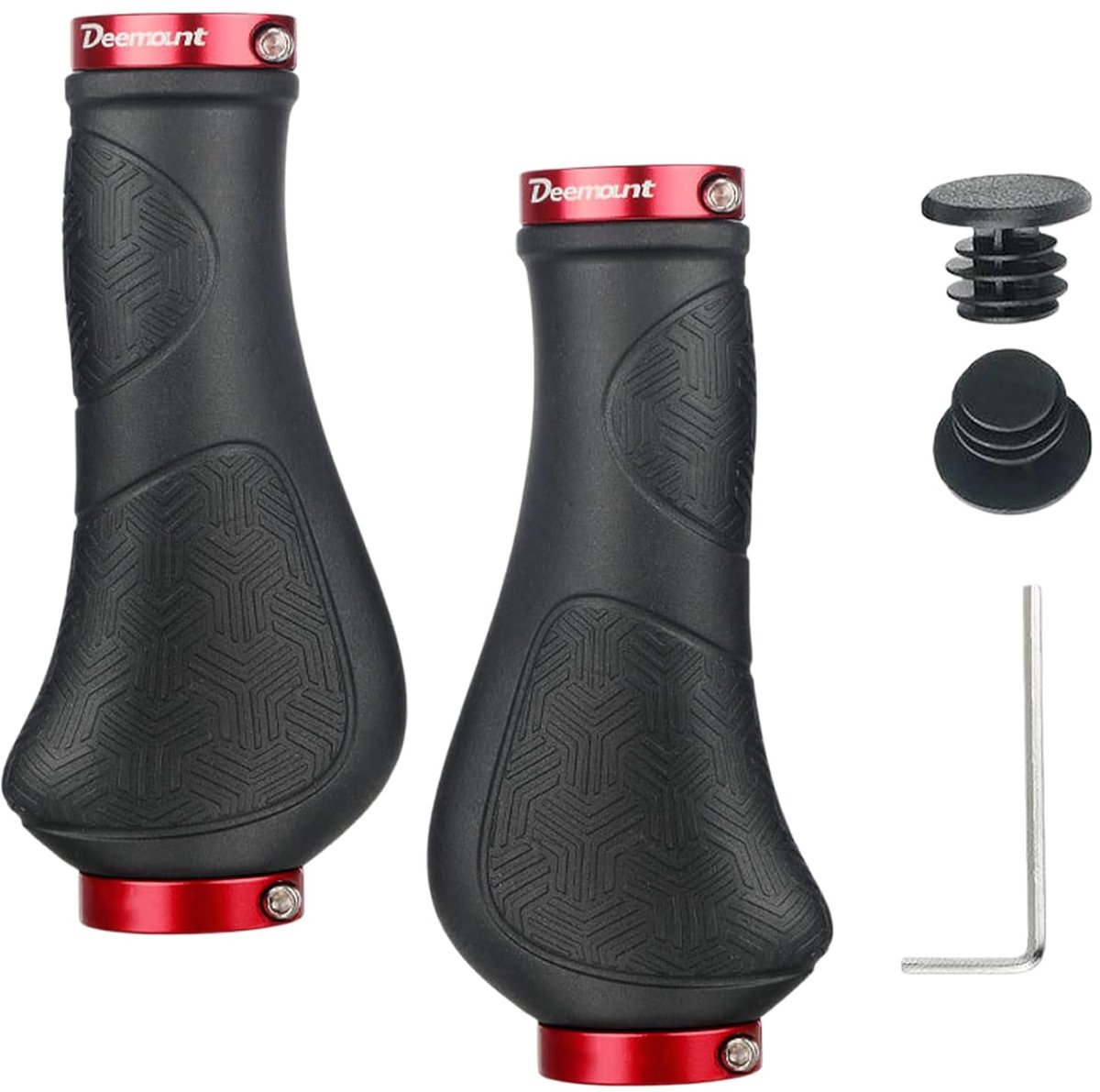 Fietsstuurhendels ergonomisch zwart - siliconen/TPR/aluminium - antislip & schokdempend - ShopVlot