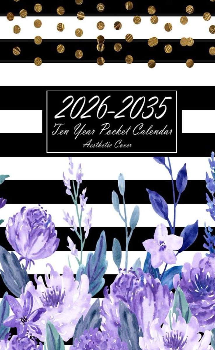 Aesthetic Ten Year Pocket Calendar 2026-2035: 120 Month From January To December With Holidays , Birthdays And - ShopVlot