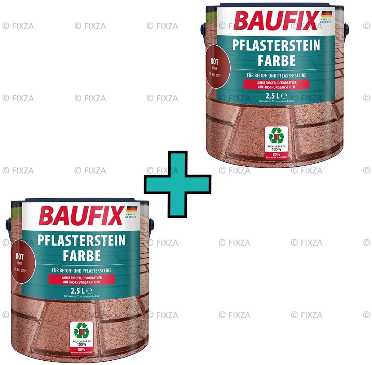 BAUFIX Impregnerende Tuintegel verf oxide rood Voordeelverpakking 15 m²