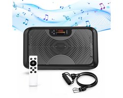 PULSE360 Trilplaat- Trilplaat fitness - Inclusief weerstandsbanden - 5 trainingsprogramma's - 99 snelheidniveaus - Met bluetooth muziek Vetverbrandingsapparaat met bewegingsgevoelige start-/stopfunctie Thuis Fitness -Zwart