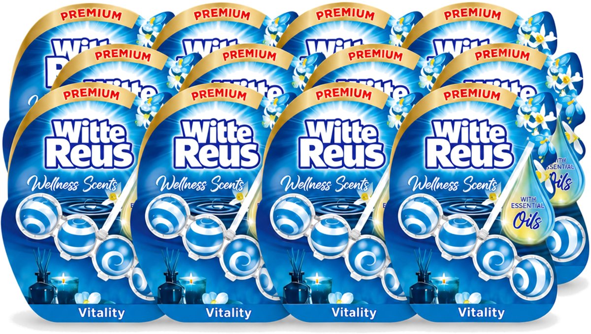 12 x Witte Reus - Wellness Scents Toiletblok - Vitality - 1 Toiletblok - Voordeelverpakking - 12 stuks
